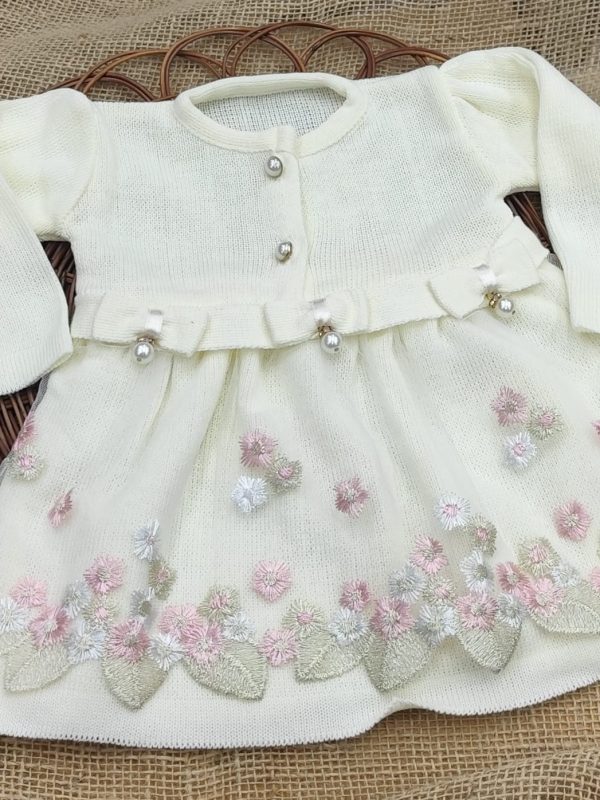 Kit Saída Maternidade em Tricô com Renda