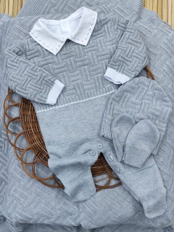 Kit Completo de Saída de Maternidade em Tricô