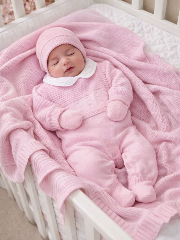 Kit Saída de Maternidade em Tricô - Pérola Elegante